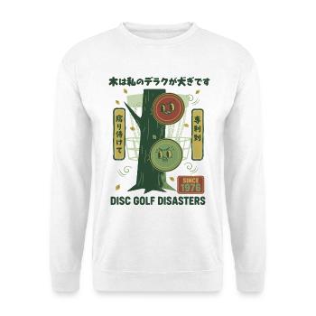 Disc-Golf-Katastrophen seit 1976 Lustiger Disc-Golfer - Unisex Pullover - Weiß - Vorne