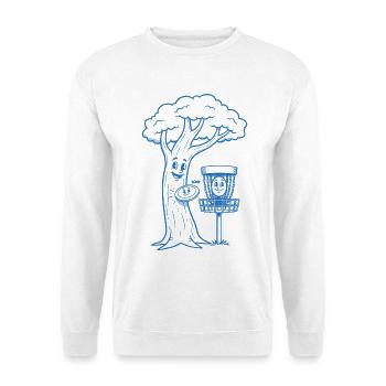 Lustiges Disc Golf BONK Baum und Korb Flugscheiben - Unisex Pullover - Weiß - Vorne