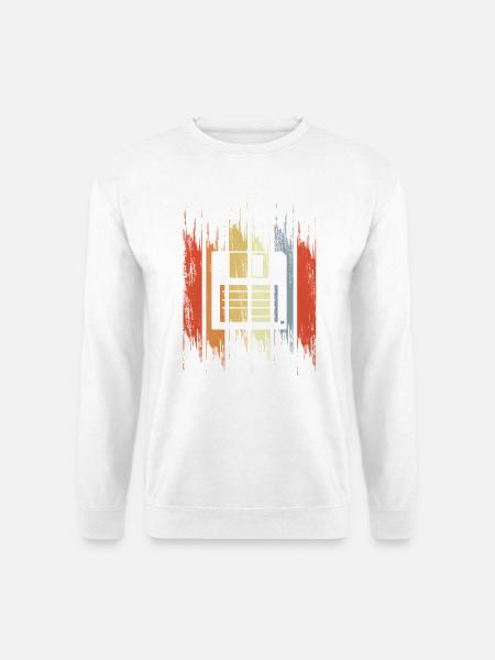 Retro Diskette - Unisex Pullover - Weiß