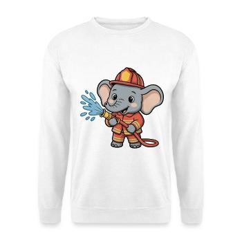 Feuerwehr elefant Schlauchspritzer - Unisex Pullover - Weiß - Vorne