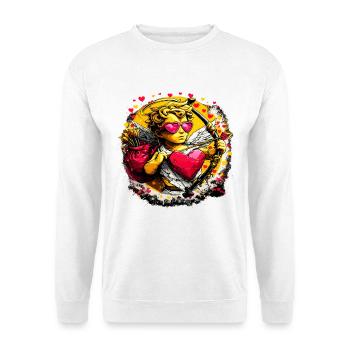 Cupid Graffiti Herzbogen - Unisex Pullover - Weiß - Vorne