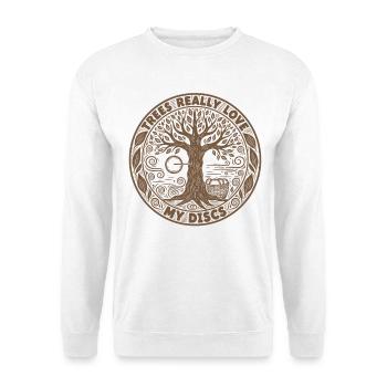 Bäume lieben wirklich meine Discs, Disc Golf Spaß - Unisex Pullover - Weiß - Vorne