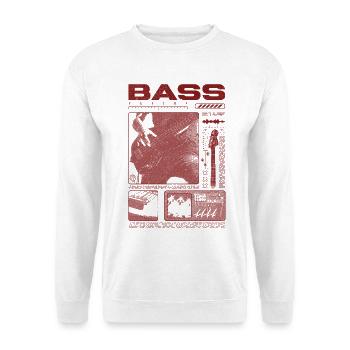 Bassgitarrenliebhaber Bassist Streetwear - Unisex Pullover - Weiß - Vorne