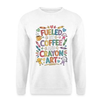 Pediatric Nurse Fueled By Coffee And Kids Nurse - Unisex Pullover - Weiß - Vorne