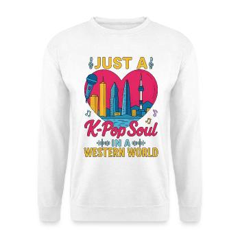 Juste une âme K Pop dans un monde occidental - Sweat-shirt Unisexe - blanc - Devant