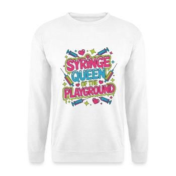 Infirmière pédiatrique Seringue Reine des enfants Infirmière - Sweat-shirt Unisexe - blanc - Devant