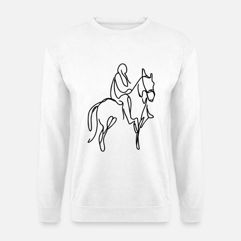 Reiter Zeichnung - Unisex Pullover - Weiß