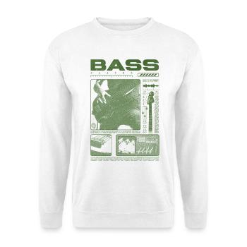 Bassgitarrenliebhaber Bassist Streetwear - Unisex Pullover - Weiß - Vorne