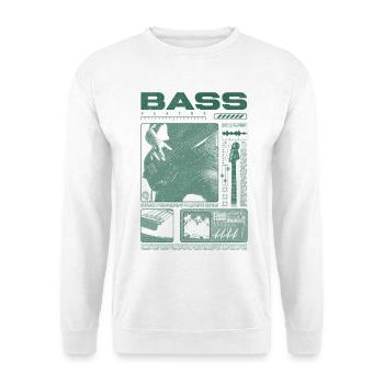 Bassgitarrenliebhaber Bassist Streetwear - Unisex Pullover - Weiß - Vorne
