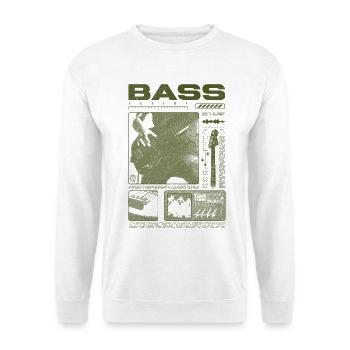 Bassgitarrenliebhaber Bassist Streetwear - Unisex Pullover - Weiß - Vorne