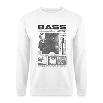 Bassgitarrenliebhaber Bassist Streetwear - Unisex Pullover - Weiß - Vorne