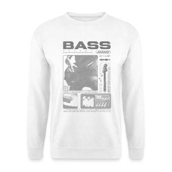 Bassgitarrenliebhaber Bassist Streetwear - Unisex Pullover - Weiß - Vorne