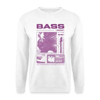 Bassgitarrenliebhaber Bassist Streetwear - Unisex Pullover - Weiß - Vorne