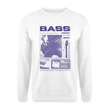 Bassgitarrenliebhaber Bassist Streetwear - Unisex Pullover - Weiß - Vorne