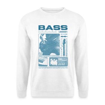 Bassgitarrenliebhaber Bassist Streetwear - Unisex Pullover - Weiß - Vorne