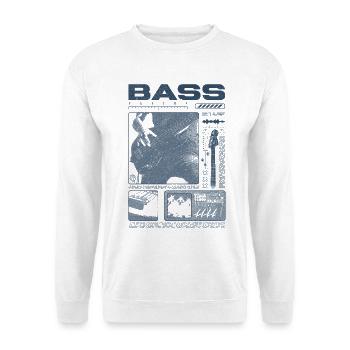 Bassgitarrenliebhaber Bassist Streetwear - Unisex Pullover - Weiß - Vorne