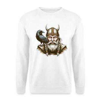 Viking Viking Legend Sailor Odin Raven Fighter - Unisex Sweatshirt - white - Front