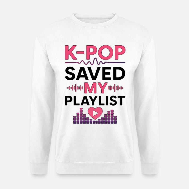 K-Pop Saved My Playlist - Unisex Sweatshirt - white