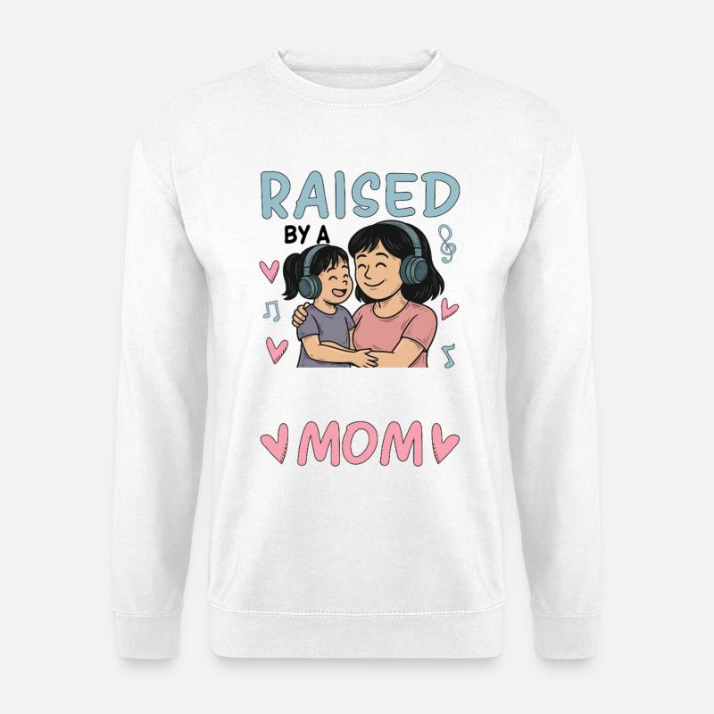 Raised By A K-Pop Mom - Unisex Pullover - Weiß