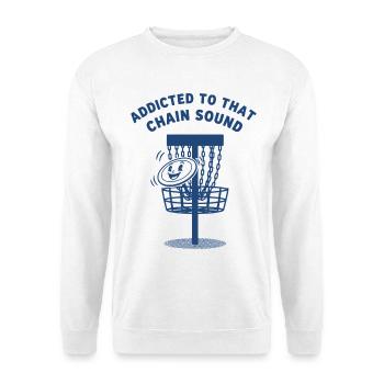 Accro à ce disque de disque volant au son de chaîne - Sweat-shirt Unisexe - blanc - Devant