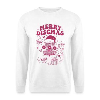 Joyeux Discmas Disc Golf Drôle Disc Basket Flying Disc - Sweat-shirt Unisexe - blanc - Devant