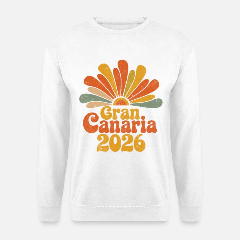 Gran Canaria 2026 Retro Sunset - Unisex Sweatshirt - white