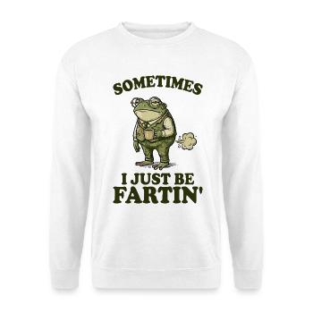 Grenouille, drôle, parfois je me fais juste pêtre - Sweat-shirt Unisexe - blanc - Devant