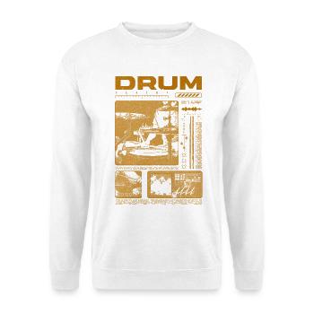 Rock-Schlagzeuger, Trommelspieler, Streetwear - Unisex Pullover - Weiß - Vorne