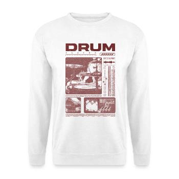 Rock-Schlagzeuger, Trommelspieler, Streetwear - Unisex Pullover - Weiß - Vorne