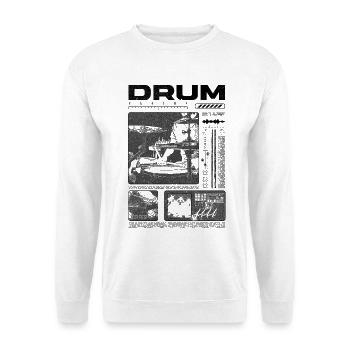Rock-Schlagzeuger, Trommelspieler, Streetwear - Unisex Pullover - Weiß - Vorne