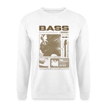 Bassgitarrenliebhaber Bassist Streetwear - Unisex Pullover - Weiß - Vorne