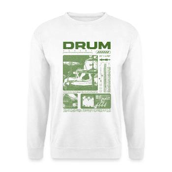 Rock-Schlagzeuger, Trommelspieler, Streetwear - Unisex Pullover - Weiß - Vorne
