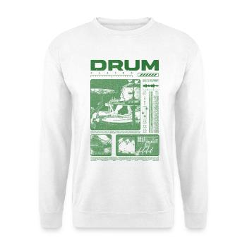 Rock-Schlagzeuger, Trommelspieler, Streetwear - Unisex Pullover - Weiß - Vorne