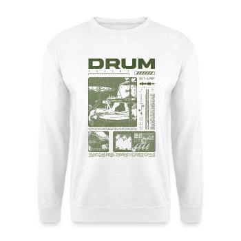Rock-Schlagzeuger, Trommelspieler, Streetwear - Unisex Pullover - Weiß - Vorne