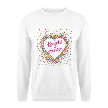 Konfetti im Herzen - Karneval im Blut Kostüm - Unisex Pullover - Weiß - Vorne