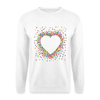 Konfetti im Herzen - Karneval im Blut Kostüm - Unisex Pullover - Weiß - Vorne