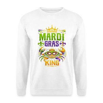 Mardi Gras König Maskenpracht - Unisex Pullover - Weiß - Vorne