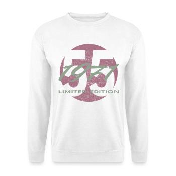 55e anniversaire 1971 cadeau pour hommes et femmes - Sweat-shirt Unisexe - blanc - Devant