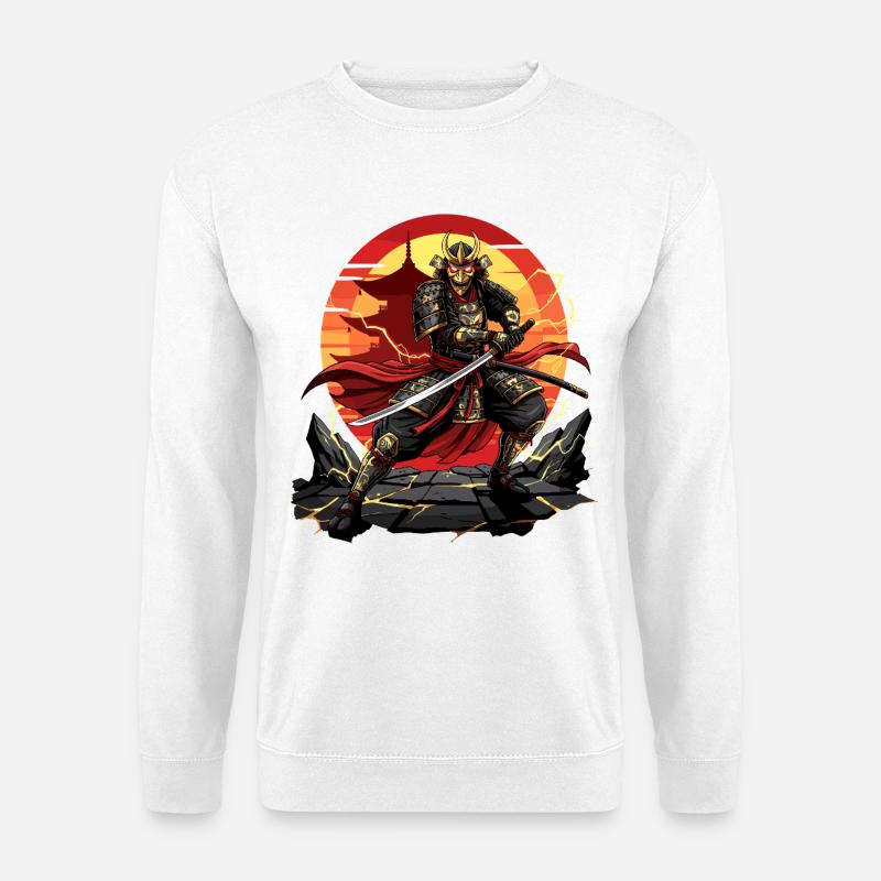 Otaku Samurai Krieger Japan Katana Design - Unisex Pullover - Weiß