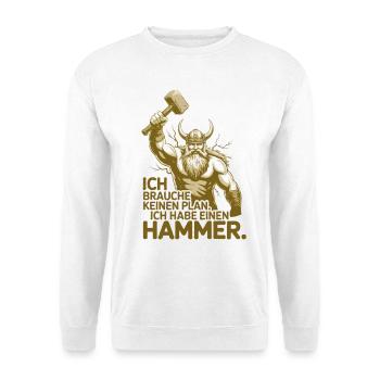 Légende viking viking marin Odin Raven Fighter - Sweat-shirt Unisexe - blanc - Devant