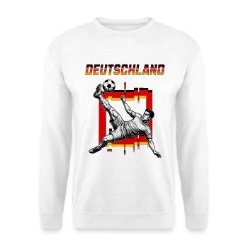 Football Germany Overhead kick side-kick - Unisex Sweatshirt - white - Front