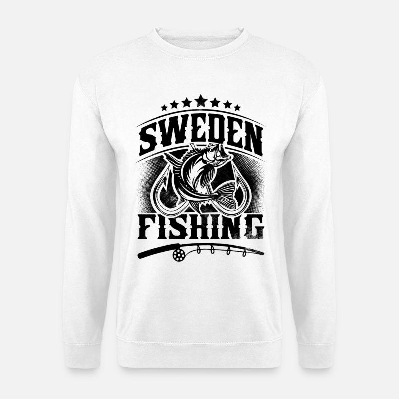 Schweden Angeln Angeltour - Unisex Pullover - Weiß