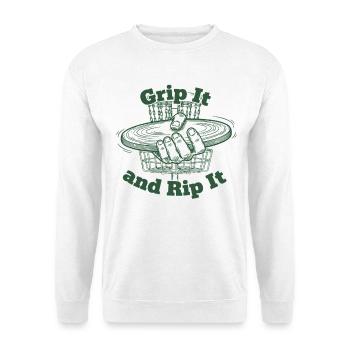 Pack es und reiß es Disc Golf Flying Disc - Unisex Pullover - Weiß - Vorne