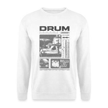 Rock-Schlagzeuger, Trommelspieler, Streetwear - Unisex Pullover - Weiß - Vorne