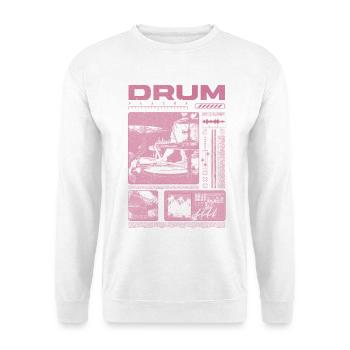 Rock Drummer Drum Player Streetwear - Unisex Sweatshirt - white - Front