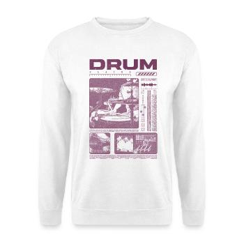 Rock-Schlagzeuger, Trommelspieler, Streetwear - Unisex Pullover - Weiß - Vorne