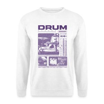 Rock-Schlagzeuger, Trommelspieler, Streetwear - Unisex Pullover - Weiß - Vorne