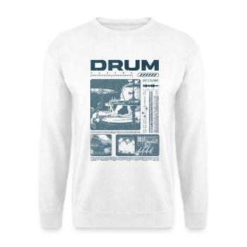 Rock-Schlagzeuger, Trommelspieler, Streetwear - Unisex Pullover - Weiß - Vorne