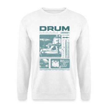 Rock-Schlagzeuger, Trommelspieler, Streetwear - Unisex Pullover - Weiß - Vorne