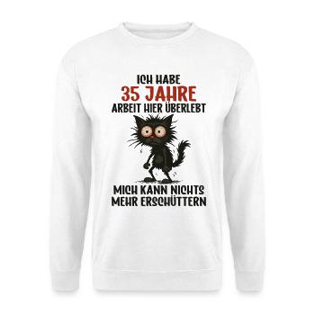 35th Anniversary of the Company Service Anniversary of Work - Unisex Sweatshirt - white - Front